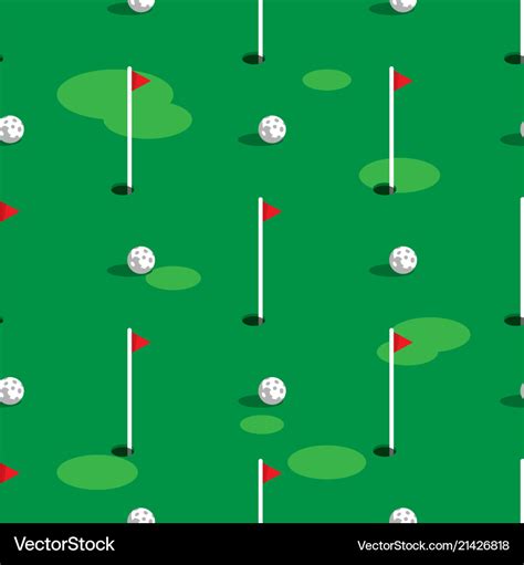 Golf course pattern background green grass Vector Image