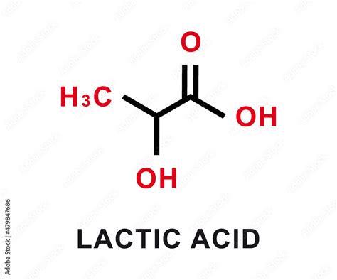 Lactic acid chemical formula. Lactic acid chemical molecular structure ...