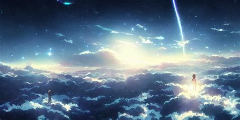 beautiful anime Interstellar by makoto shinkai, 8k | Stable Diffusion