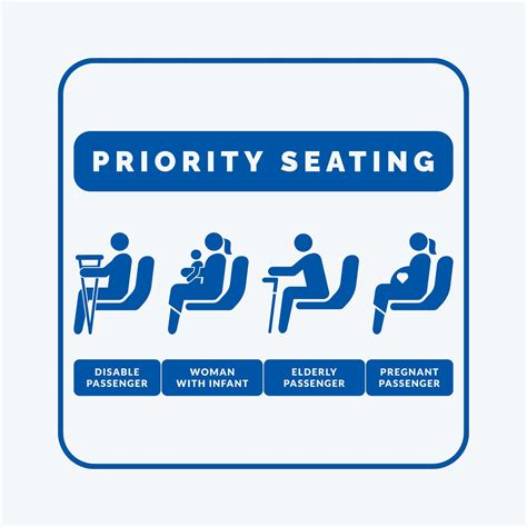 Priority seating sign stock vector illustration 11557060 Vector Art at Vecteezy