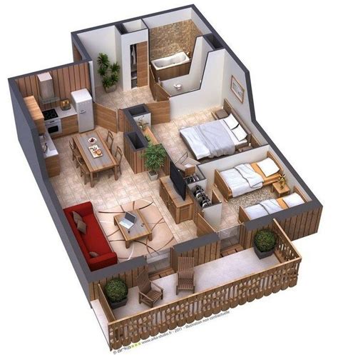 55 modern house plan designs free download 25 | Two bedroom house, Bedroom house plans, 3d house ...