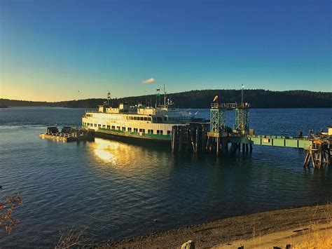 Orcas Island Ferry at Sunrise Photograph by Jerry Abbott - Pixels