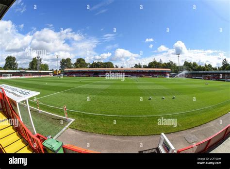 General view of the Broadfield Stadium home of Crawley Town FC Stock ...