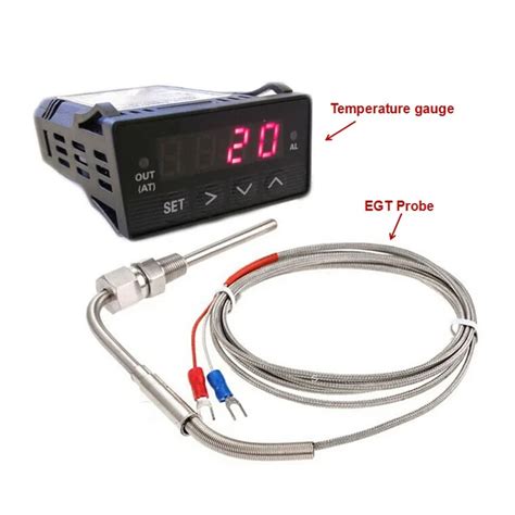 Digital Egt Gauge With 2 Alarm Outputs And K Type Customized Sensor ...