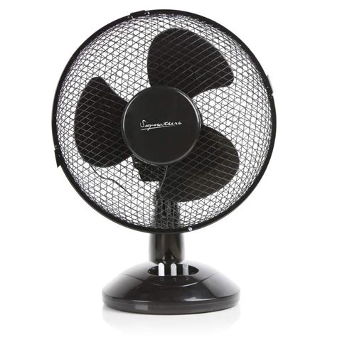 Signature S40008B 9" Oscillating Desk Fan in Black