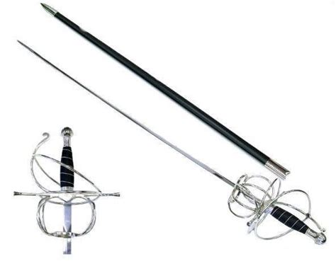 Fancy Rapier Sword 44 Inch Stainless Steel Swept Hilt Hard Scabbard NEW | Rapier sword, Sword, Steel