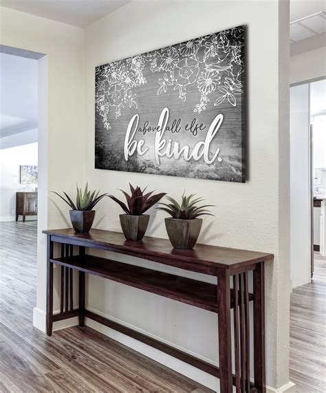 Home Wall Art: Above All Else Be Kind (Wood Frame Ready To Hang) in 2020 | Diy home decor easy ...