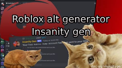 Best Roblox Alt Generator | Insanity Gen | 100% Safe - YouTube