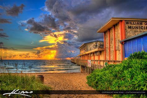 Lake Worth Pier Sunrise at the Beach | HDR Photography by Captain Kimo