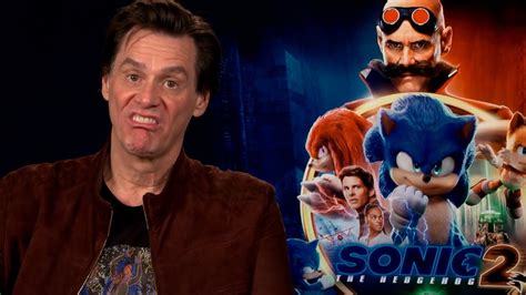 Jim Carrey Shows Off His Funniest Faces During SONIC 2 Interview - YouTube