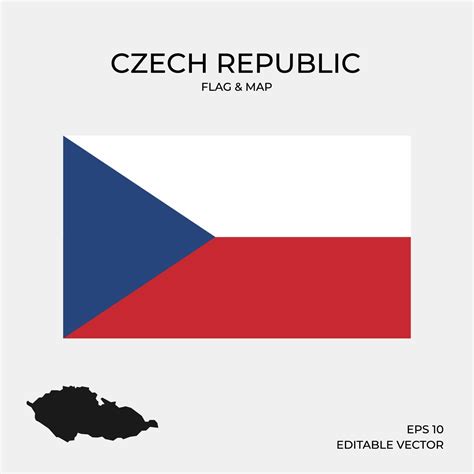 czech republic map and flag 2045887 Vector Art at Vecteezy