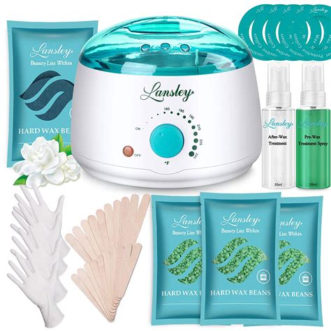 ILansley Waxing Kit for Women Men Coarse Hair Removal with Moisturizing Aloe Formulas Hard ...