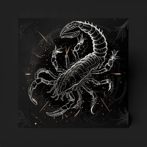 Premium AI Image | Zodiac sign of the scorpion on a black background ...