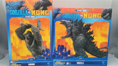 Godzilla vs Kong Hiya Toys Stylist Statues Unboxed! We Zoom In! - YouTube