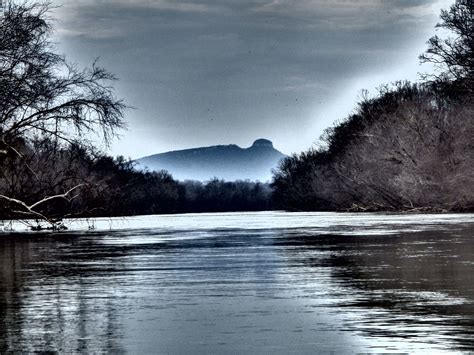 The view of Pilot mountain from the Yadkin river in North Carolina. | Camping in north carolina ...