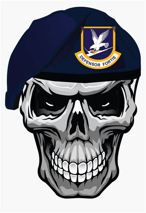 Clip Art Caveira Tattoo - Security Forces Skull Beret, HD Png Download is free transparent png ...