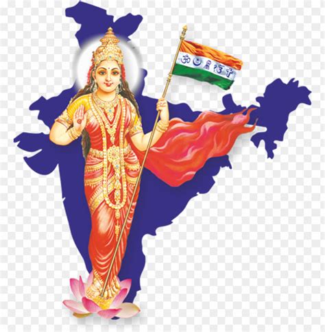 Bharat Mata - India Map With Bharat Mata PNG Transparent With Clear ...