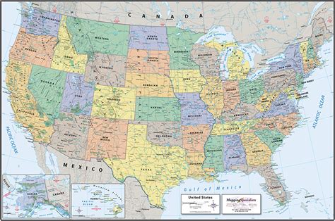 Classic Political USA Map