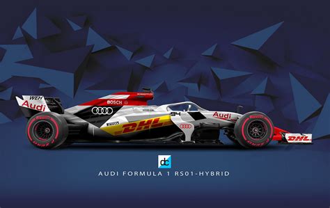 the new audi formula team car is shown in front of a blue background ...