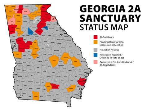 Georgia Sanctuary Counties Map Update – 2/17/2020 - Sanctuary Counties