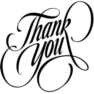 Free Thank You Clip Art Black And White, Download Free Thank You Clip ...