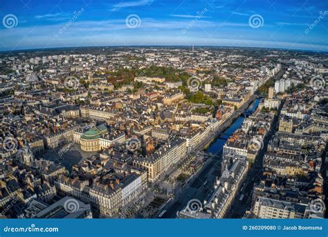 Aerial View of the French City of Rennes, Brittany Stock Photo - Image ...