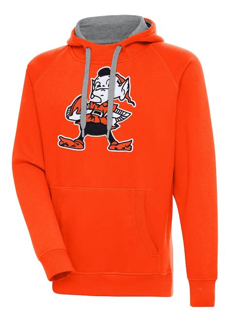 Cleveland Browns Throwback Logo Victory Pullover Hoodie - Everything Buckeyes