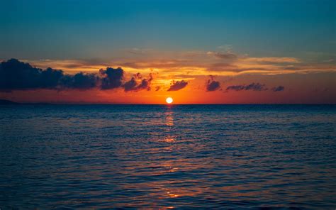 Skyline, Sea, Calm, Body Of Water, Sunset, Wallpaper - Isle Of Palms ...