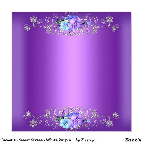 Create your own Invitation | Zazzle | Floral border design, Purple flower background, Invitations