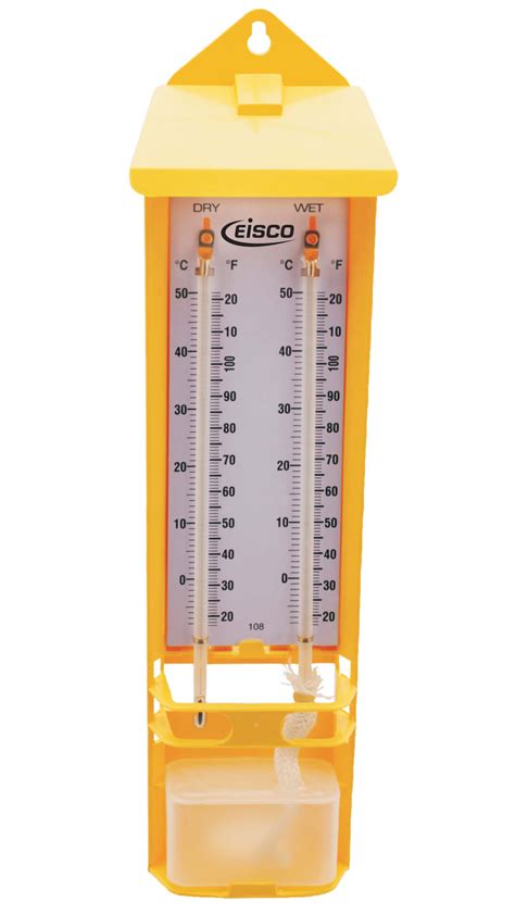 Wet-Dry Bulb Hygrometer, Wall Mounted Thermometers - Eisco Labs ...