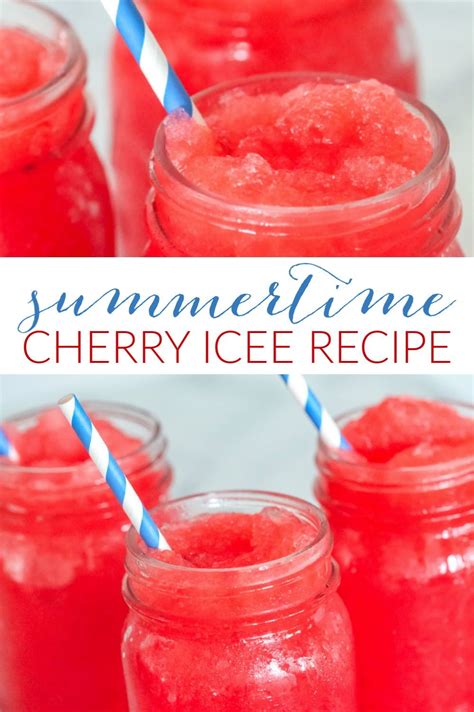 Easy Summertime Cherry Icee Recipe! Homemade Recipe for a cool and refreshing drink recipe! My ...