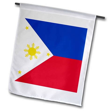 3dRose Flag of the Philippines Filipino blue red white with golden ...