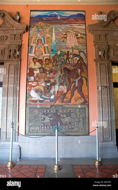 A mural painted by Diego Rivera in the National Palace Mexico City ...