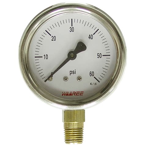 60 PSI 2.5" Pressure Gauge | Pressure & Vacuum Gauges | Pressure Gauges ...