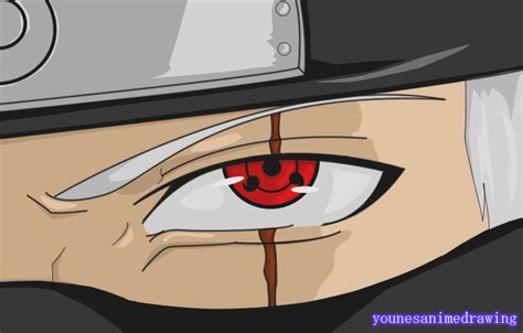 kakashi sharingan eye by younesanimedrawing on DeviantArt