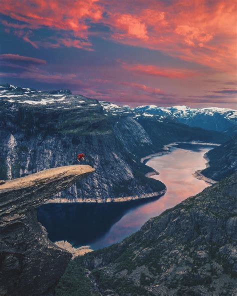 J A C O B R I G L I N on Instagram: “Sunrise Jump | Trolltunga w/@lmt ...