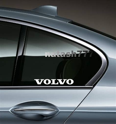 2 - VOLVO Sport Racing Decal sticker emblem logo WHITE