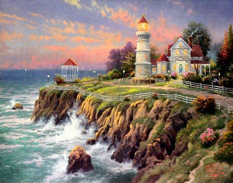 Victorian Light (Seaside Memories VII) by Thomas Kinkade 18x24 Signed ...