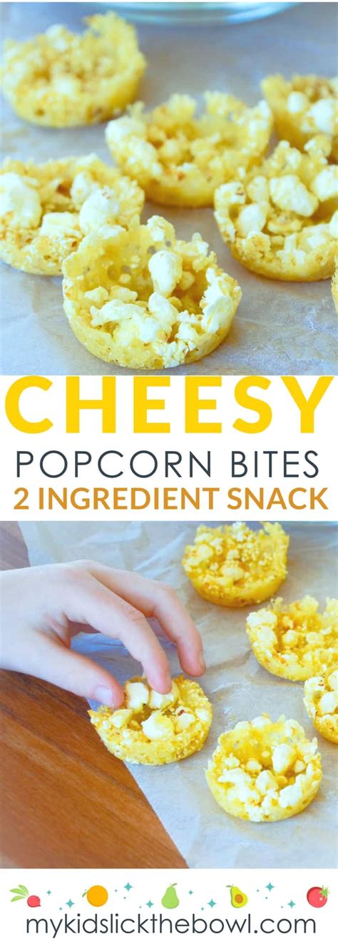 Cheesy Popcorn Bites - Healthy Snack For Kids