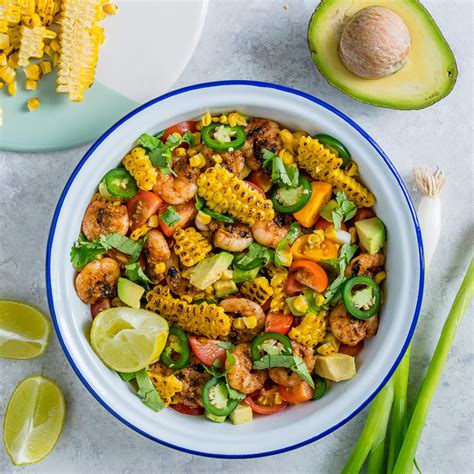 Perfect for Summer: Honey-Lime Shrimp + Grilled Corn Salad! | Clean Food Crush