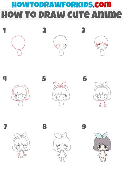 How to Draw Cute Anime - Easy Drawing Tutorial For Kids