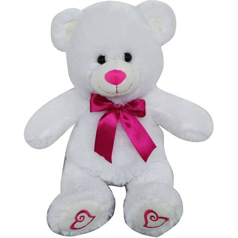 Valentine's Day Medium Ribbon Teddy Bear Plush Toy - Walmart.com ...