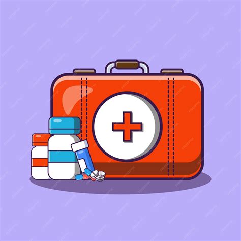 Premium Vector | First aid kit cartoon design