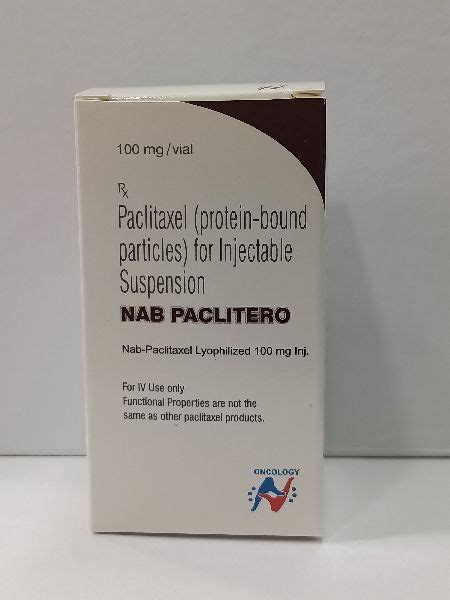 Nab Paclitaxel (Protein Bound Particles) for injectable suspension 100 mg ( NAB PACLITERO) at Rs ...