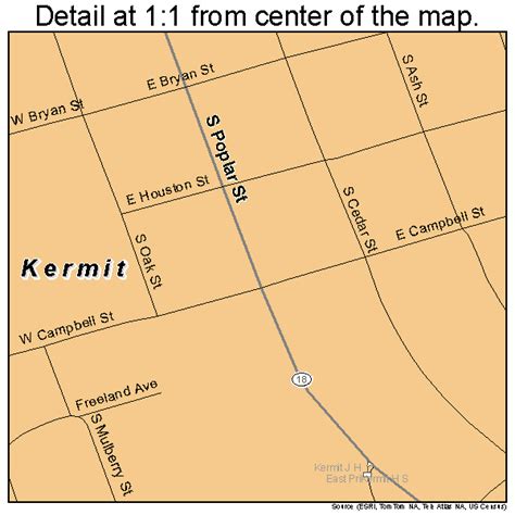 Kermit Texas Street Map 4839004