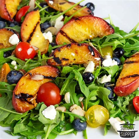 Grilled Peach Salad - Sunday Supper Movement