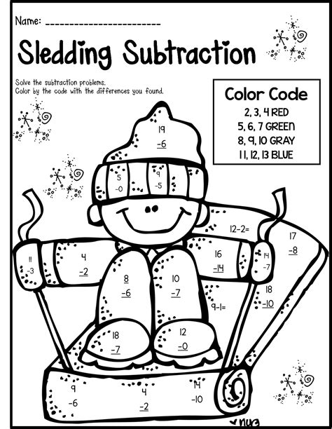 Winter Math & Literacy Print and Go {2nd Grade CCSS} | Math pages, Math coloring worksheets ...