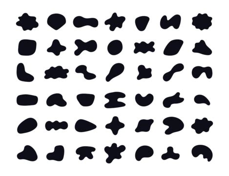 Abstract Shape Pack Vector Design Images, Random Black Abstract Shapes ...