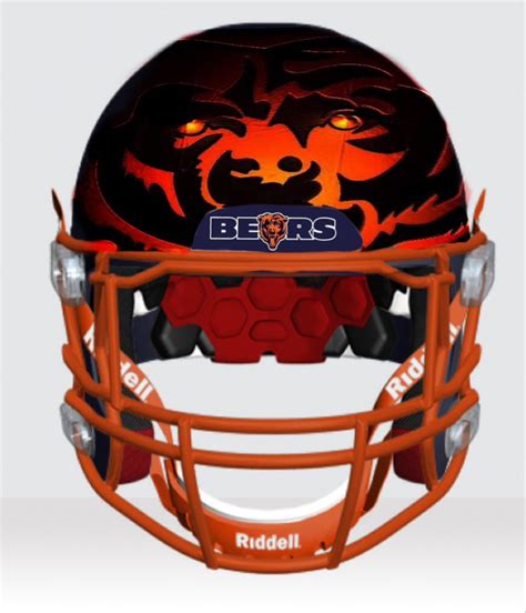 Bears Prototype Helmet Designed By Ace Ivey | Chicago Fans Only | Pinterest | Helmet design