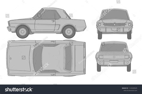 Cartoon Car Blueprint 3d Modeling 스톡 일러스트 1129200545 | Shutterstock